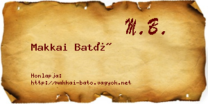 Makkai Bató névjegykártya
